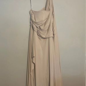 David’s bridal bridesmaid dress champagne color